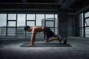man workout