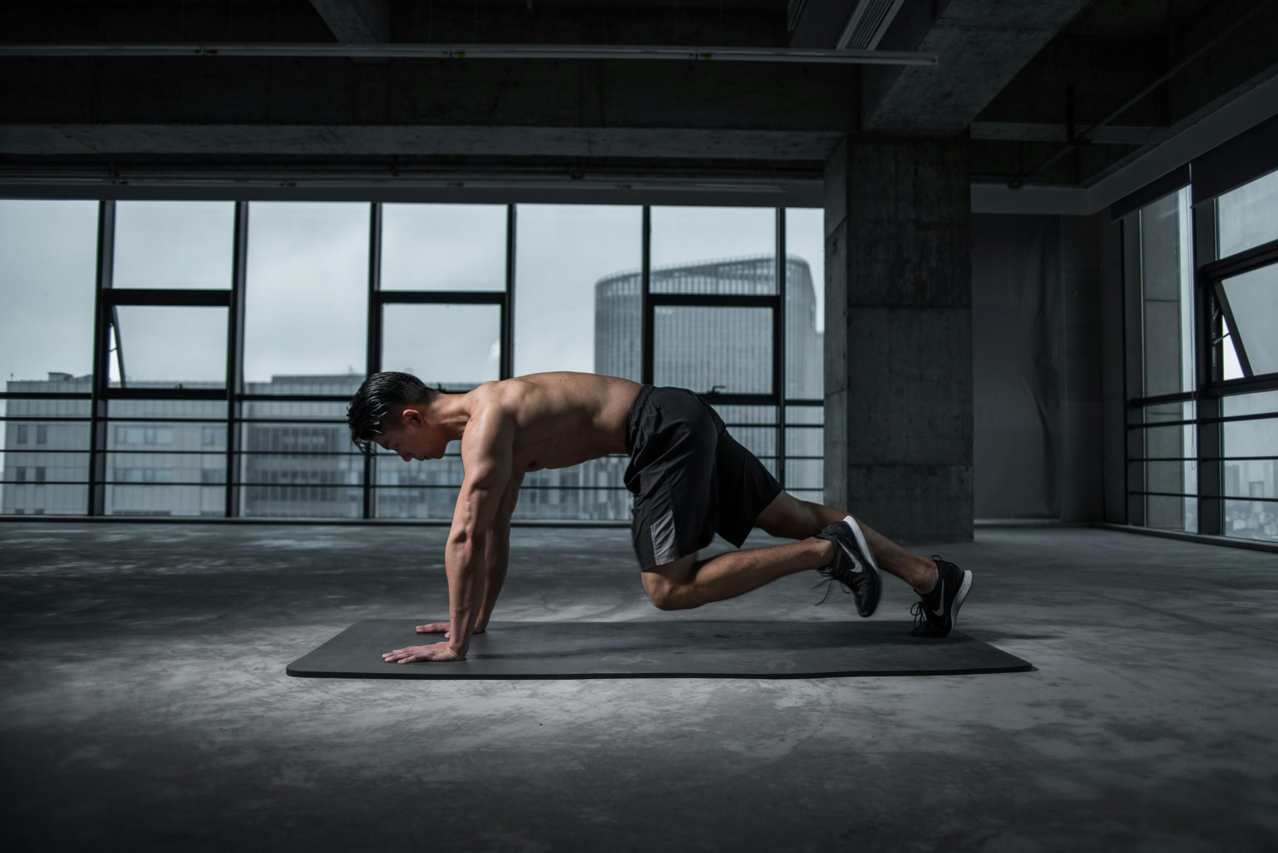 man workout